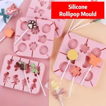 Christmas Silicone Lollipop Molds Set -8 Holes Candy Making Supplies Cute  Christmas Design Silicone Chocolate Lollipop Molds for Lollipop Hard Candy