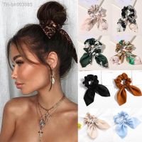 ❣✎﹉ Leopard Bowknot Elastic Hair Band Women Solid Color Scrunchie Girls Hair Tie Ponytail Holder Headband Hair Rope Hair Accessories