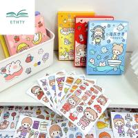 ETHTY DIY Kawaii สติกเกอร์วารสาร ภาพถ่าย กาวตนเอง ของขวัญนักเรียน ชุดสติ๊กเกอร์การ์ตูน เครื่องเขียน stickey Deacls สมุด สติกเกอร์วัยรุ่น