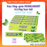 Kẹo Sing-gum DOUBLEMINT hương bạc hà hộp 20 gói thumbnail
