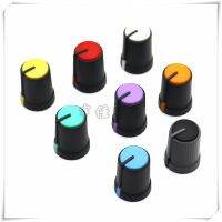 10 Pieces Mixer Adjustment Knob Diameter 12mm Height 16.5mm Plastic Knob Cap 270 degrees D-Shaped Inner Hole 6mm Guitar Bass Accessories