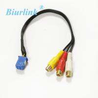 Biurlink รถ Rca อะแดปเตอร์ Vtr สายเคเบิลสำหรับโตโยต้า6ขาช่องสัญญาณสีน้ำเงิน