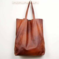 Luxury Leather Shopper Totes Bag for Women Retro Style Simple Causal Tote Oversized Handbag and Purses Brown Hand Bag 2021 New