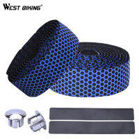 WEST BIKING 1 Pair Handlebar Tape MTB Road Bicycle Handlebar Wrap With 2 Bar Plug Anti-Slip Belt Straps Cycling Accessories