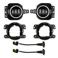 【สำหรับCar】【ledสำหรับMotorcycle】AUXBEAM SOYAVISIONใหม่ล่าสุด4  LEDกลมไฟตัดหมอกไฟตัดหมอกHalo DRLสำหรับJeep Wrangler JL 2018 2019อัพเกรดสีขาวDaytime Running Light &amp; ไฟเลี้ยวสีเหลืองLight