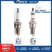 Original TORCH Iridium Motorcycle Spark Plugs D8RTC/D8RTI for DR8EA Champion OE083 Denso IX24B for ATV UTV Scooter Dirt Bike