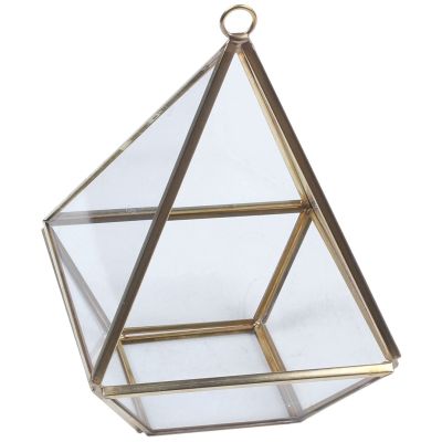 Diamond Shape Box Organizer Geometry Glass Cosmetic Storage Box Jewelry Collection Box Decoration Gift