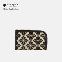 Buy KATE SPADE Spade Flower Monogram Coated Canvas Compact Wallet, Brown  Color Women