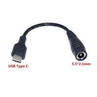 DC5.5 X 2.1มม. แจ็คหญิง Type-C USB 3.1ปลั๊กชาย Micro Usb ชาย DC Power Connector Adapter DC ถึง Type C ชาย10ซม.