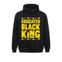 Funny Educated Black King Anime Hoodie History Month African Dashiki Sweatshirts For Men Kawaii New Labor Day Anime Sweater Size XS-4XL