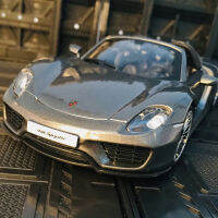 1:24จำลอง Porsche 918 Spyder โลหะผสมกีฬารถรุ่นรถเปิดประทุนเครื่องประดับโลหะของสะสมผู้ใหญ่ของขวัญเด็ก Car