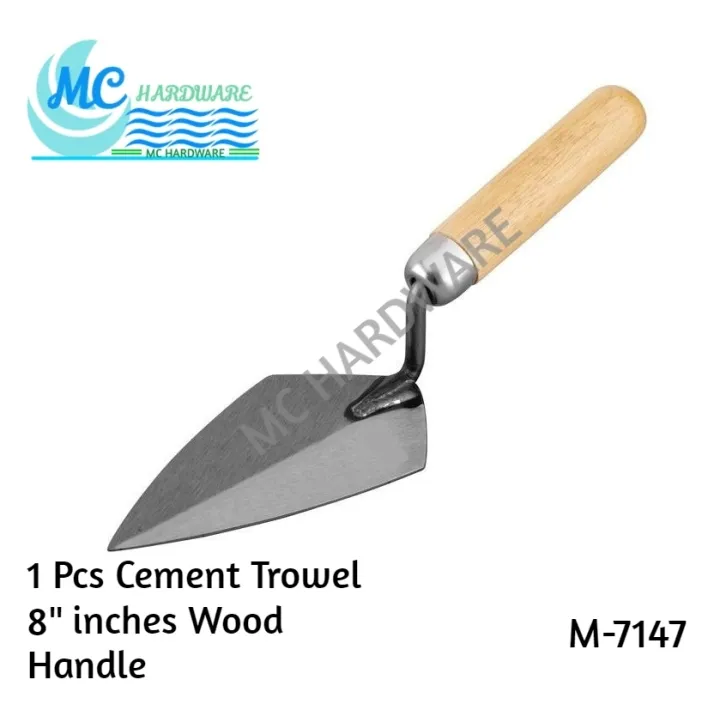 MC HARDWARE M7147 Bricklaying Cement Trowel (8 inches, 200mm) Wooden