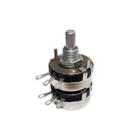 1PC WTH118 2W Double Membrane Potentiometer Single Circle Resistor 1K 2K2 4K7 10K 22K 47K 100K 220K 470K 1M Round Shaft 20mm