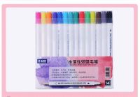 STA 3132# 14 Pieces 28 Colors Double-Ended Watercolor Brush Art Marker, Calligraphy Lettering, for adult coloring books