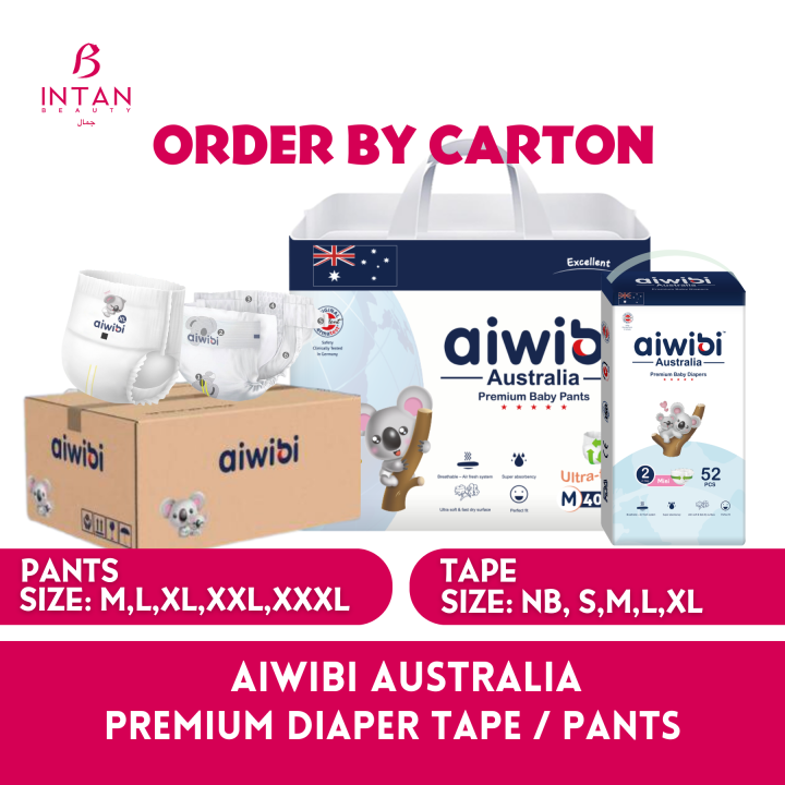 [Carton] Aiwibi- Premium Natural Tape / Pants - NB/S/M/L/XL/XXL/XXXL ...