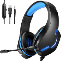 J10 Wired Gaming Headset Headset Gaming Headset Wire Control PS4 Headset Subwoofer Stereo Headset