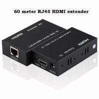 ERTGFG HDMI ไปยัง RJ45 ตัวขยายสัญญาณ HDMI 60ม รองรับ HDMI ตัวขยายไปยัง RJ45 เครื่องขยายสัญญาณ HDMI ไม่จำเป็นต้องตั้งค่า 5E แมว/6 สำหรับ DVD/loptop/PS3/4/PC/TV