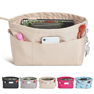Amazon.com: DailyPlus Purse Organizer Insert with Zipper Felt Bag Organizer  Handbag Organizer Insert Bag in Bag Organizer with Key Chain for Tote Purse  Bag Brown Small : Clothing, Shoes & Jewelry