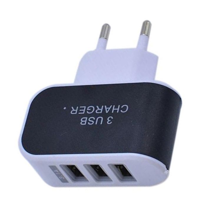 สินค้าขายดี-triple-usb-port-home-travel-charger-adapter-หัวชาร์จอัจฉริยะ