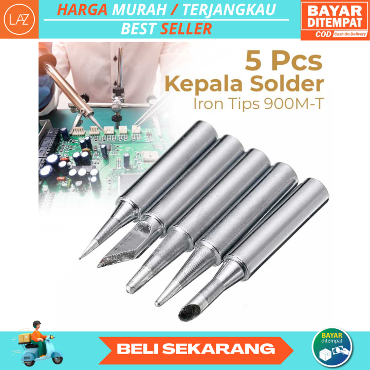 Soldering Iron Tip Sourcing Map 5 Pcs 900M S Copper Non-Magnetic Welding Head With Cleaning Sponge Pad Replacement For Solder Station Tip (900M-T-1.6D Stylus For Record Player