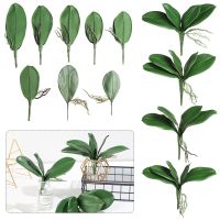 Spring Decoration Decorative Flowers Home Decor Artificial Plants Plastic Grass Simulation Leaves Phalaenopsis Leaf Artificial Flowers  Plants