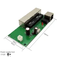 คุณภาพสูงมินิสวิตช์เครือข่าย5พอร์ตอีเทอเน็ตโมดูลโมดูล JHJ3825สวิตช์โมดูลเครือข่าย5พอร์ตสวิตช์สำหรับบริษัทบอร์ด PCB