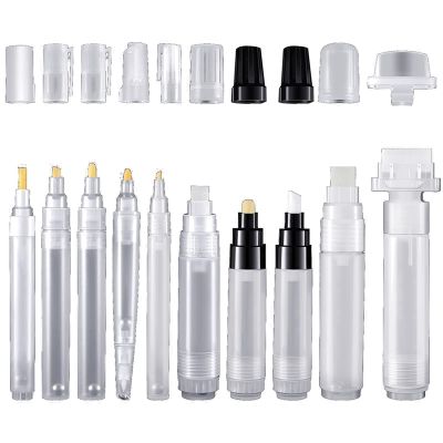 10 Pieces Refillable Paint Pens Empty Pen Rod Paint Markers Refillable Empty Acrylic Paint Marker for Art Supplies