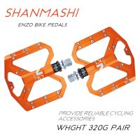 hyfvbujh▨ↂ  SHANMASHI ENZO Flat Foot Pedals MTB  Aluminum Sealed 3 Anti-Slip Parts