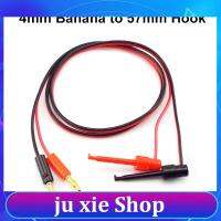 JuXie store Multimeter Measure 4mm Banana Plug to Test Hook Clip Lead Cable 1M Test Wire Connector Gold Plated