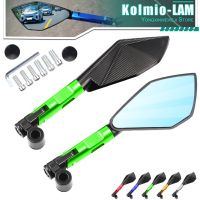 ◙ Motorcycle Universal Scooter Rearview Mirrors For Kawasaki Z900 Z800 Z1000 Z750 Z650 CNC Side Blue Anti-glare 2Pcs/Pair