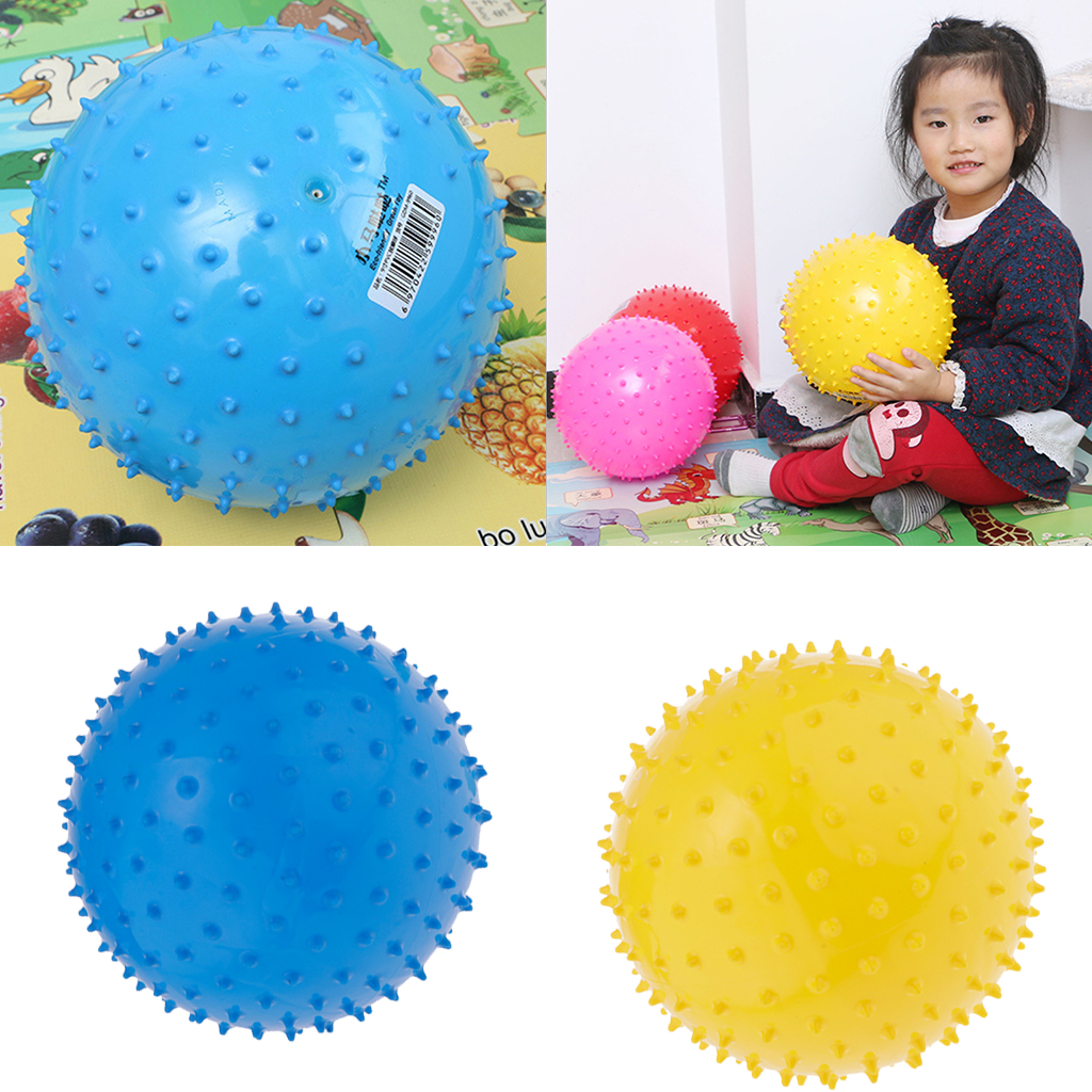 2Pcs 9 Inch Knobby Massage Spike Ball Inflatable Party Favor Kids Toy Gift 