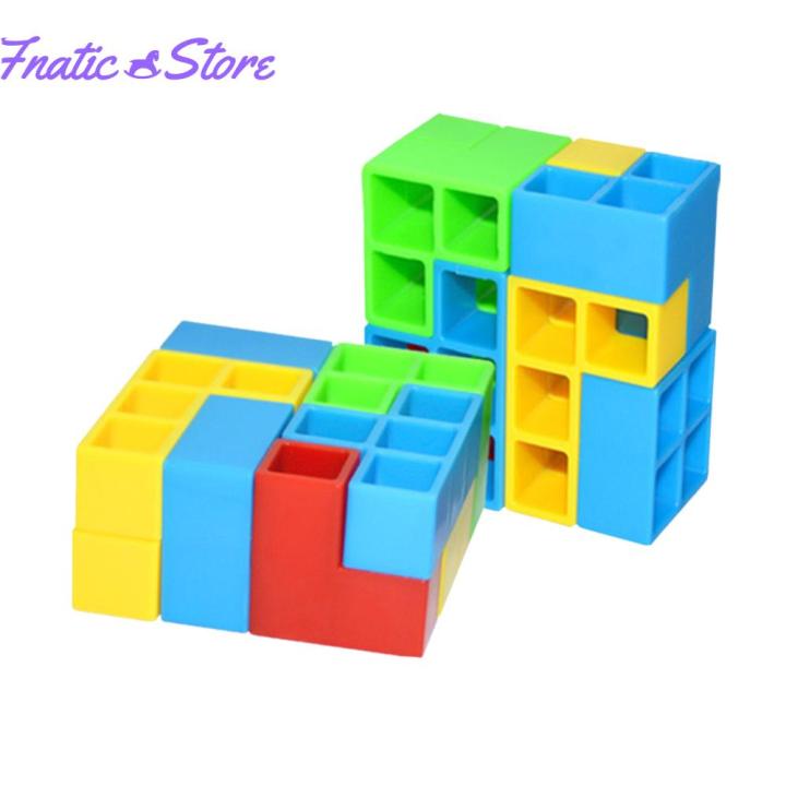 48Pcs Tetra Tower Balance Game Tetris Block Stacking Toys Fun