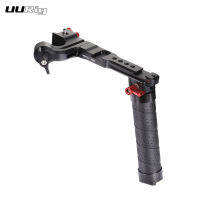 UURig R083 Multi-Form Gimbal Stabilizer Handle Foldable Hand Grip Extension Bracket with Cold Shoe Mounts 1/4 Inch Threads Aluminum Alloy Replacement for DJI Ronin RSC2