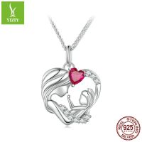 [COD] Ziyun Hot Sale Mothers Day Mother and Child Necklace European Trends s925 Shaped Clavicle Chain Wholesale