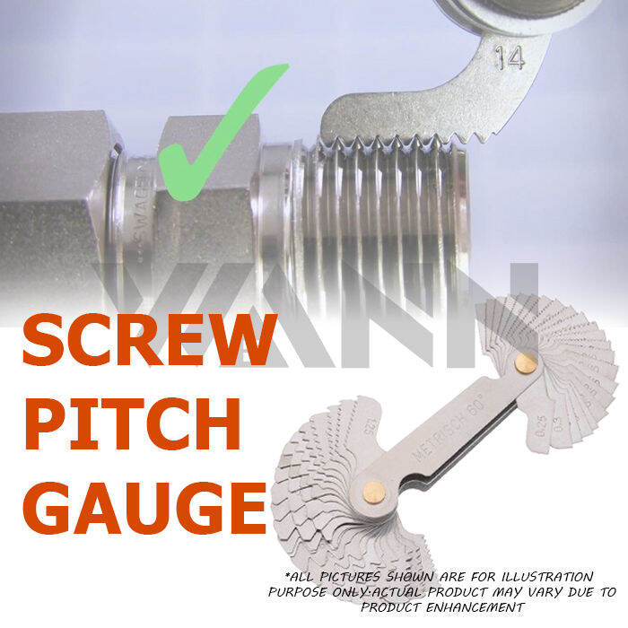 52PCS Measuring Thread And External Thread Tooth Pitch Screw Pitch