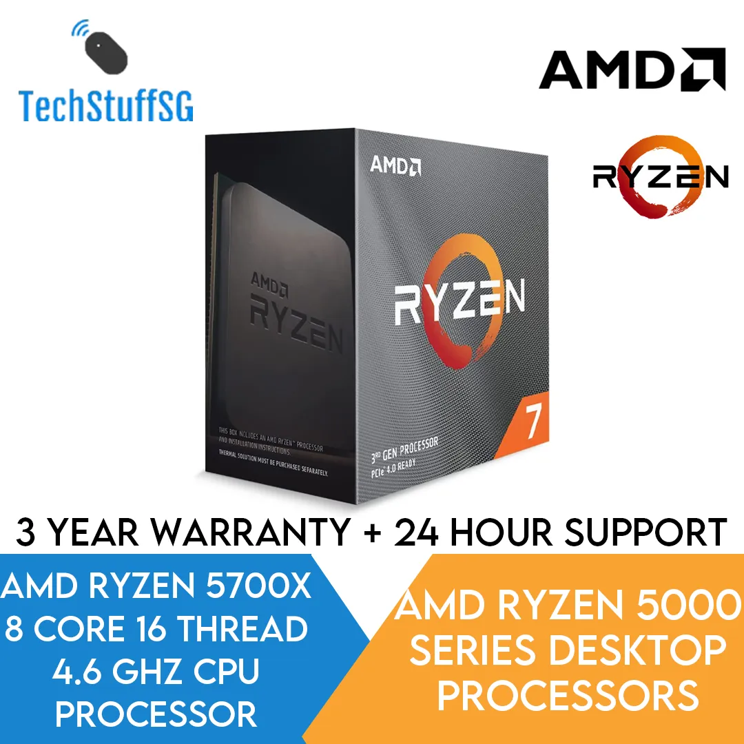 AMD Ryzen 7 5700X 3.4GHz Desktop Processor with 8 Cores and 16