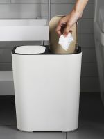 Living Room Trash Can with Lid Wheels Kitchen Big Trash Can Cube Storage Bins Kosze Do Segregacji Smieci Waste Bins BG50WB