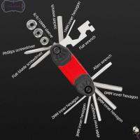 CROSSALISON 16 in 1 ประแจซ็อกเก็ต มัลติฟังก์ชั่นการใช้งาน เหล็กคาร์บอนสตีล ไขควงปากแบน/ปลายแหลม ใช้งานได้จริง เครื่องมือซ่อมจักรยาน MTB