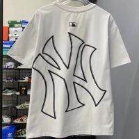 เสื้ออเนกประสงค์พิมพ์ลาย NY สำหรับฤดูร้อนคอกลมใส่ได้ทั้งชายและหญิงเสื้อสไตล์แขนสั้นเดียวกัน