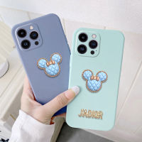 เคสโทรศัพท์ iPhone 15 Pro Max IPhone15บวกกับหลากสีน่ารักเมาส์ตกแต่งเคสซิลิโคนอ่อนนุ่ม iPhone 15 Plus 15pro Max เคสครอบโทรศัพท์สวยงาม