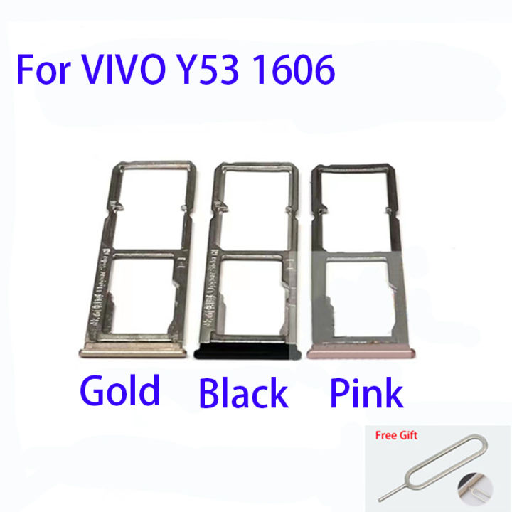 ถาดใส่ซิมกระเป๋าเก็บบัตรสำหรับ VIVO Y53 1606ซิมการ์ดอะแดปเตอร์ซิมการ์ดกับไมโครการ์ด SD ถาดกระเป๋าเก็บบัตรส่วนอะไหล่อะแดปเตอร์