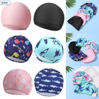 【health】 [LET] Sharks Crocodile Swimming Caps Kids Children Bathing Hat Swim Pool Cap Cute Protect Ears Boys Girls Cartoon High Elasticity Fabric