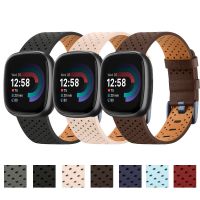 สายหนัง100% สำหรับ Fitbit Versa 3 /Versa 4สายสายรัดนาฬิกาข้อมือสำหรับ Fitbit Versa 3 /Versa 4 /Sens/sense 2สายรัดข้อมือ