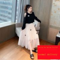 The Spring Festival New Paragraph Qiu Dong Han Edition Bowknot Is Super White Gauze Fairy Skirts Long Veil Nymphs In