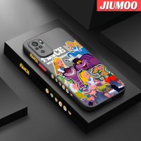 เคส JIUMOO สำหรับ Xiaomi Redmi Note 10 4G Note 10S Note 10 Pro POCO M5s Note 11 SE เคสการ์ตูนอลิซในแดนมหัศจรรย์ปลอกแข็งกันแรงกระแทกแบบบางนิ่มเคสโทรศัพท์มีลายคลุมทั้งหมดเคสป้องกันเลนส์กล้อง