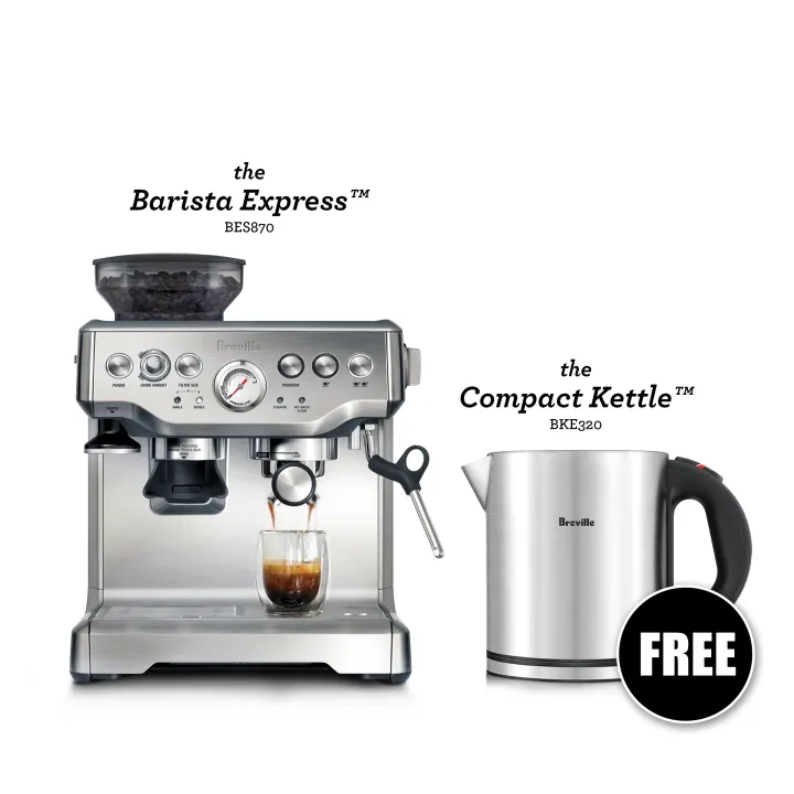 Breville Barista Express with FREE Breville Compact Kettle Coffee