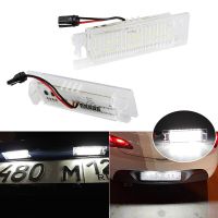 ไฟหมายเลขป้ายทะเบียนรถ LED สีขาว12V ของ2X อะไหล่รถยนต์สำหรับ Alfa Romeo 147 156 159 166 Giulietta Mitto GT Sper Mito แต่งรถ