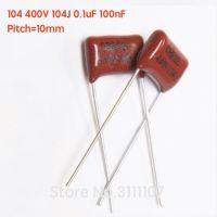 20PCS/Lot 104 400V 104J 0.1UF 100NF P10 CL21 CBB capacitor Metallized Polypropylene Film Capacitor pitch 10mm 100 New