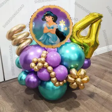 Disney Princess Snow White Cinderella Aurora Ariel Belle Jasmine Balloon  Girl's Birthday Party Decoration Baby Shower