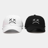 Kpop Hip-hop Snapback Cap Crying Face Embroidered Baseball Cap for Men Adjustable Uni Outdoor Casual Sun Protection Hat